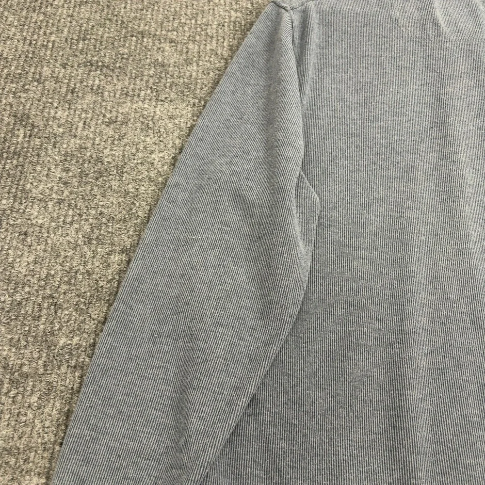 Tommy Bahama Pullover‎ Mens M Blue Cotton Blend Mock Neck Quarter Button Casual